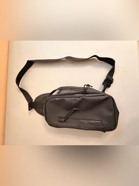 Duchamp London Black Matte Crossbody Belt Bag